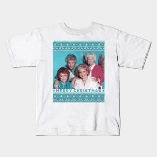 the golden girls chrismast blue Kids T-Shirt